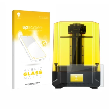 Front side of a product packaging with the brand logo upscreen. Next to it is the device Anycubic Photon Mono X2 9,1