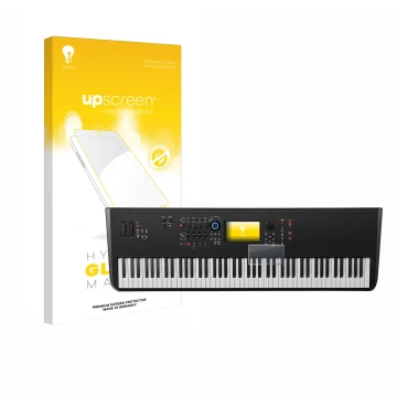 Front side of a product packaging with the brand logo upscreen. Next to it is the device Yamaha MODX8+ shown with the correspo