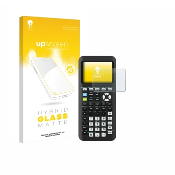 Front side of a product packaging with the brand logo upscreen. Next to it is the device Texas Instruments TI-84 Plus CE-T Pyt