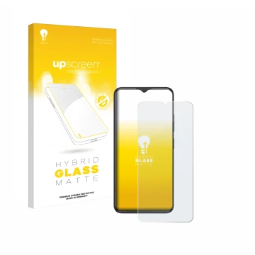 Front side of a product packaging with the brand logo upscreen. Next to it is the device ZTE Blade A34 shown with the correspo