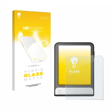 Front side of a product packaging with the brand logo upscreen. Next to it is the device Ledger Flex shown with the correspond