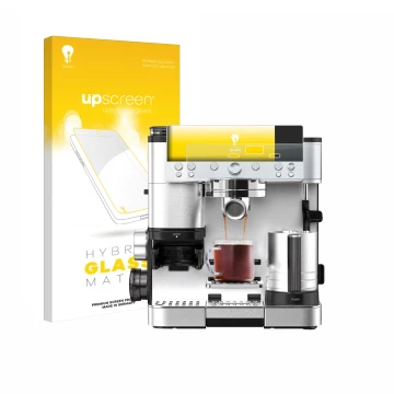 Front side of a product packaging with the brand logo upscreen. Next to it is the device Ninja Luxe Cafe Premier ES601EU shown