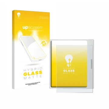 Front side of a product packaging with the brand logo upscreen. Next to it is the device Boox Go Color 7 White Edition shown w