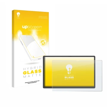Front side of a product packaging with the brand logo upscreen. Next to it is the device Mediacom Azimut 4 Pro 11.97