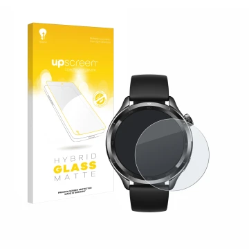 Front side of a product packaging with the brand logo upscreen. Next to it is the device Xiaomi Watch S4 (47 mm) shown with th