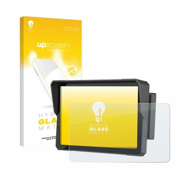 Front side of a product packaging with the brand logo upscreen. Next to it is the device Carpuride W702B Pro 7