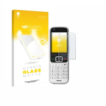 Front side of a product packaging with the brand logo upscreen. Next to it is the device Unify OpenScape S6 shown with the cor