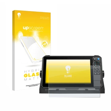 Front side of a product packaging with the brand logo upscreen. Next to it is the device Lowrance HDS-9 Pro shown with the cor
