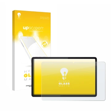 Front side of a product packaging with the brand logo upscreen. Next to it is the device Lenovo Tab K11 Plus shown with the co