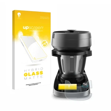 Front side of a product packaging with the brand logo upscreen. Next to it is the device Cecotec Mambo Victory XL shown with t