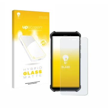 Front side of a product packaging with the brand logo upscreen. Next to it is the device Ulefone Armor X12 shown with the corr