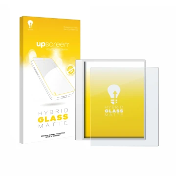 Front side of a product packaging with the brand logo upscreen. Next to it is the device Boox Note Max shown with the correspo