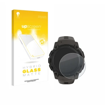 Front side of a product packaging with the brand logo upscreen. Next to it is the device Garmin Instinct E (40 mm) shown with 