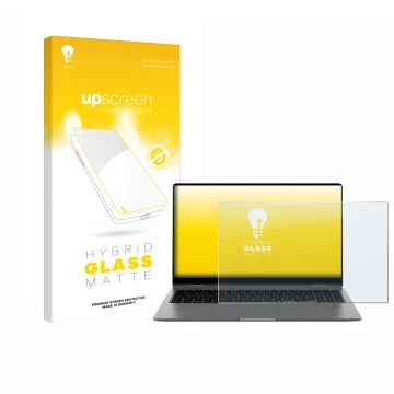 Front side of a product packaging with the brand logo upscreen. Next to it is the device Samsung Galaxy Book5 360 15.6