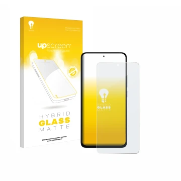 Front side of a product packaging with the brand logo upscreen. Next to it is the device Xiaomi Redmi Note 14 4G shown with th