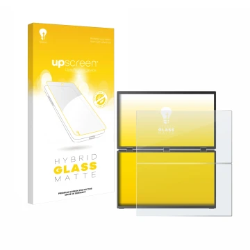 Front side of a product packaging with the brand logo upscreen. Next to it is the device Uperfect UStation Delta Max 18.5
