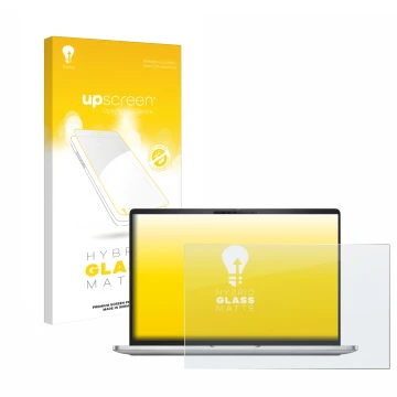 Front side of a product packaging with the brand logo upscreen. Next to it is the device Dell Pro 16 Plus PB16250 shown with t