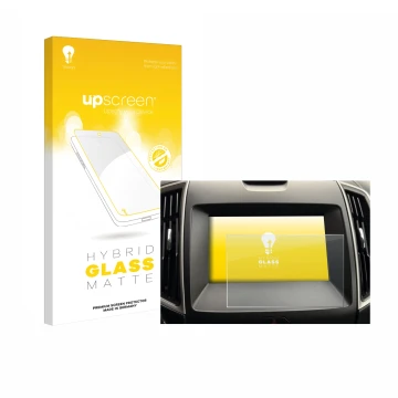 Front side of a product packaging with the brand logo upscreen. Next to it is the device Ford Galaxy Infotainment Sync 3 (2019
