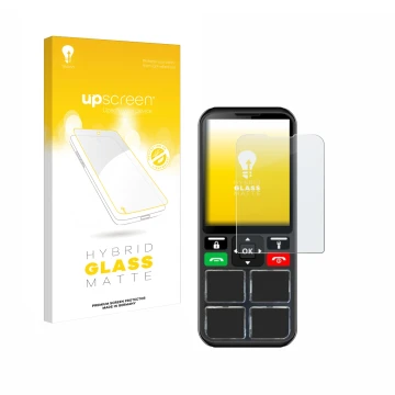 Front side of a product packaging with the brand logo upscreen. Next to it is the device Geemarc CL8000 shown with the corresp