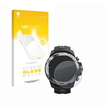 Front side of a product packaging with the brand logo upscreen. Next to it is the device Xiaomi Mibro GS Explorer shown with t