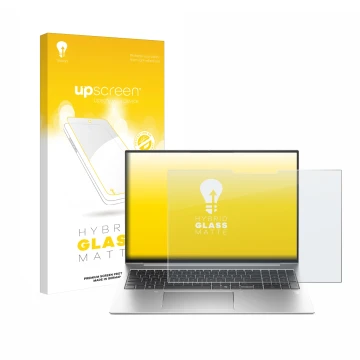 Front side of a product packaging with the brand logo upscreen. Next to it is the device HP EliteBook 835 G11 shown with the c