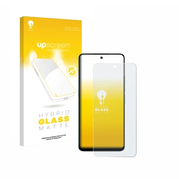 Front side of a product packaging with the brand logo upscreen. Next to it is the device Umidigi Note 100 shown with the corre