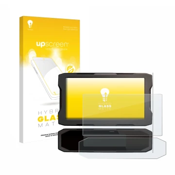 Front side of a product packaging with the brand logo upscreen. Next to it is the device Honda NT 1100 2021 shown with the cor