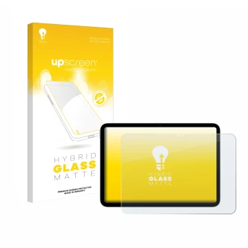 Front side of a product packaging with the brand logo upscreen. Next to it is the device Apple iPad A16 11