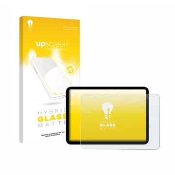 Front side of a product packaging with the brand logo upscreen. Next to it is the device Apple iPad A16 11