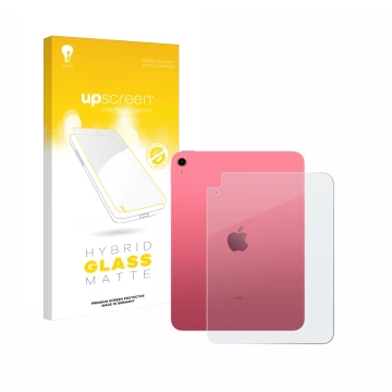 Front side of a product packaging with the brand logo upscreen. Next to it is the device Apple iPad A16 11