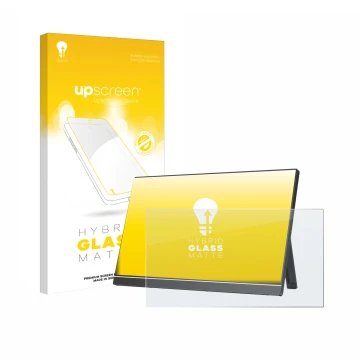 Front side of a product packaging with the brand logo upscreen. Next to it is the device Arzopa Z1RC 16