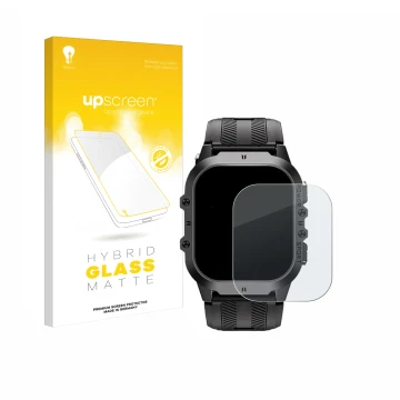Front side of a product packaging with the brand logo upscreen. Next to it is the device Oukitel BT20 1.96