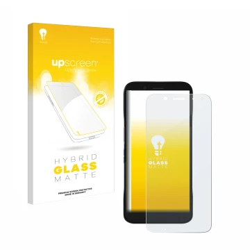 Front side of a product packaging with the brand logo upscreen. Next to it is the device Datalogic Memor 12 shown with the cor