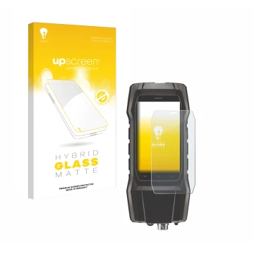 Front side of a product packaging with the brand logo upscreen. Next to it is the device Testo 300 shown with the correspondin