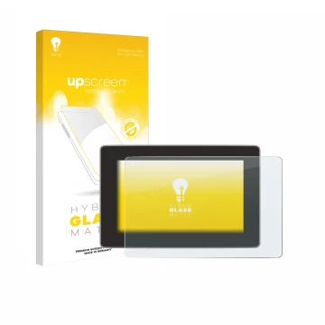 Front side of a product packaging with the brand logo upscreen. Next to it is the device Tesla Model Y Juniper 2025 shown with