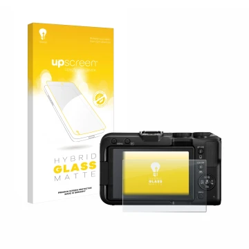 Front side of a product packaging with the brand logo upscreen. Next to it is the device Canon EOS R50 V shown with the corres