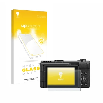 Front side of a product packaging with the brand logo upscreen. Next to it is the device Canon PowerShot V1 shown with the cor