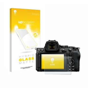 Front side of a product packaging with the brand logo upscreen. Next to it is the device Nikon Z5 II shown with the correspond