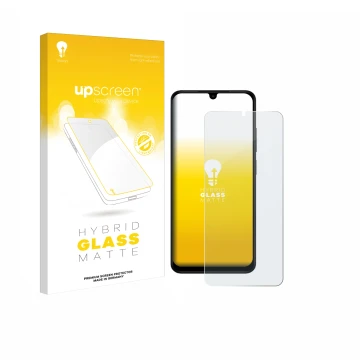 Front side of a product packaging with the brand logo upscreen. Next to it is the device Xiaomi Redmi A5 shown with the corres