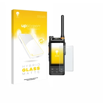 Front side of a product packaging with the brand logo upscreen. Next to it is the device Hytera PDC680 shown with the correspo