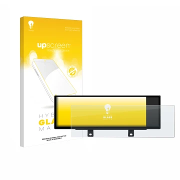 Front side of a product packaging with the brand logo upscreen. Next to it is the device Xtrons QLB42THNBR shown with the corr