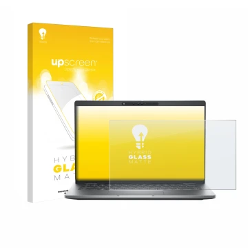 Front side of a product packaging with the brand logo upscreen. Next to it is the device Dell Latitude 5330 shown with the cor