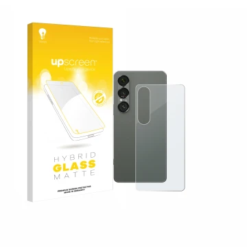 Front side of a product packaging with the brand logo upscreen. Next to it is the device Sony Xperia 1 VII (Back) shown with t