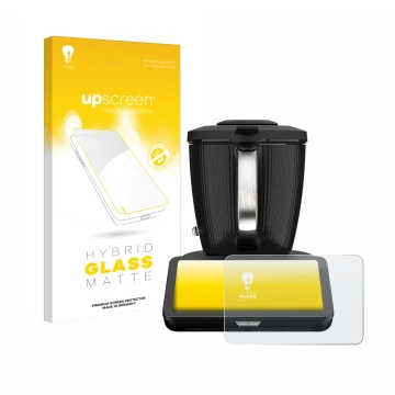 Front side of a product packaging with the brand logo upscreen. Next to it is the device Vorwerk Bimby TM7 shown with the corr