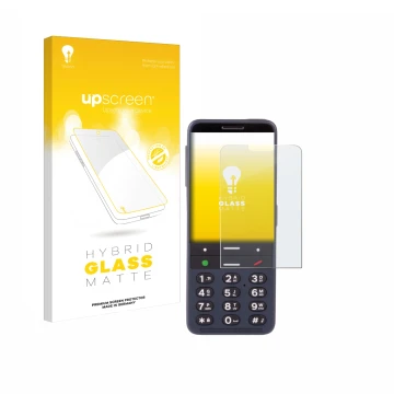 Front side of a product packaging with the brand logo upscreen. Next to it is the device BlindShell Classic 3 shown with the c