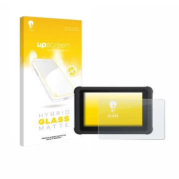 Front side of a product packaging with the brand logo upscreen. Next to it is the device Webfleet PRO 8475 shown with the corr