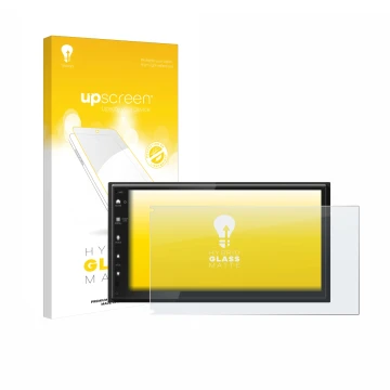 Front side of a product packaging with the brand logo upscreen. Next to it is the device Kenwood DMX6523DABS shown with the co