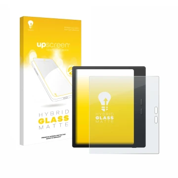 Front side of a product packaging with the brand logo upscreen. Next to it is the device Boox Go Color 7 Gen II shown with the