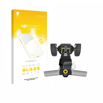 Front side of a product packaging with the brand logo upscreen. Next to it is the device PowaKaddy CT6 2025 shown with the cor