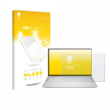 Front side of a product packaging with the brand logo upscreen. Next to it is the device Dell 14 Premium Laptop shown with the
